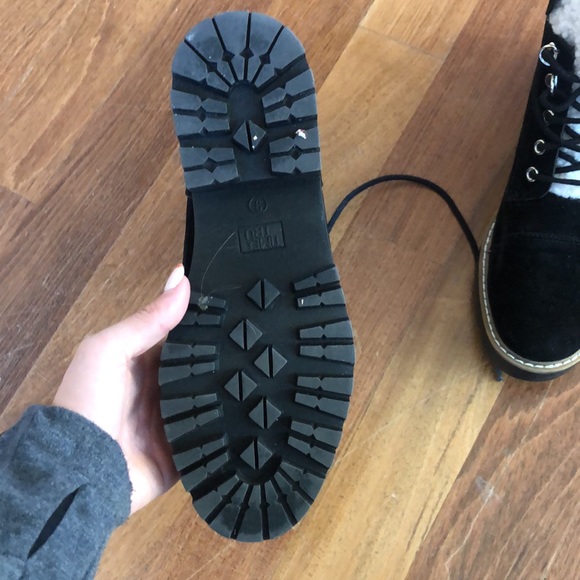 These cute black boots have only been worn once and are in perfect condition. - Picture 3 of 5